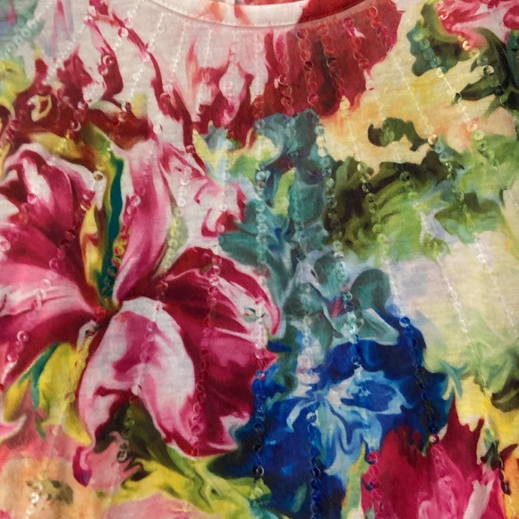 christopher and banks 3/4” sleeve multicolor top - Picture 3 of 4